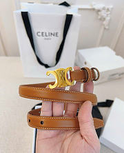 Bagsaaa Celine Triomphe Belt 18MM IN Natural Calfskin Tan - 1.8cm - 3