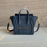 Bagsaaa Celine Navy Micro Luggage Bag Top Handle Bag - 20cm - 1