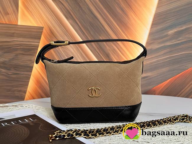 Bagsaaa Chanel Spring Summer 2026 Clutch with chain AP5187 Brown & Black - 17.5cm - 1
