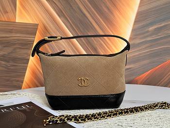 Bagsaaa Chanel Spring Summer 2026 Clutch with chain AP5187 Brown & Black - 17.5cm