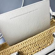 Bagsaaa Balenciaga Le City Basket Small in natural beige raffia & white - 28cm - 4