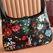 Bagsaaa Gucci Jackie 1961 medium shoulder bag 863136 black and multicolor - 31.5cm - 2