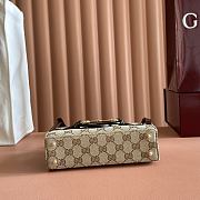 Bagsaaa Gucci Horsebit Duomo small top handle bag A006O9 brown GG - 20cm - 4