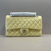 Bagsaaa Chanel Flap Bag Yellow Lambskin & Silver Hardware - 23cm - 1