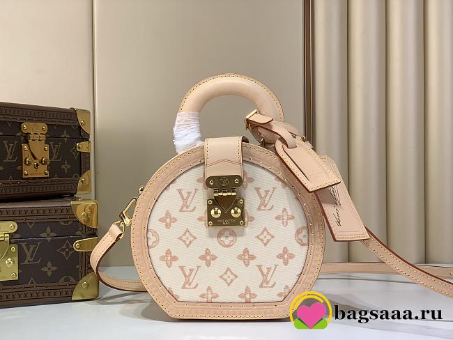 Bagsaaa LV M27961 Boite Chapeau PM Lin Beige - 27cm - 1