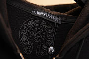Bagsaaa Chrome Hearts Horseshoe Floral Cross zip-up hoodie black - 3