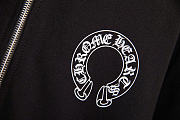 Bagsaaa Chrome Hearts Horseshoe Floral Cross zip-up hoodie black - 2