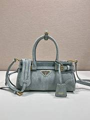 Bagsaaa Prada Bonnie suede mini handbag 1BA486 Opaline - 23.5 cm - 1