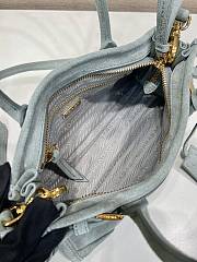 Bagsaaa Prada Bonnie suede mini handbag 1BA486 Opaline - 23.5 cm - 2