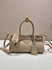 Bagsaaa Prada Bonnie suede mini handbag 1BA486 Water Lily - 23.5 cm - 1