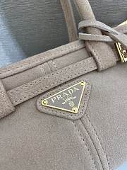 Bagsaaa Prada Bonnie suede mini handbag 1BA486 Water Lily - 23.5 cm - 4