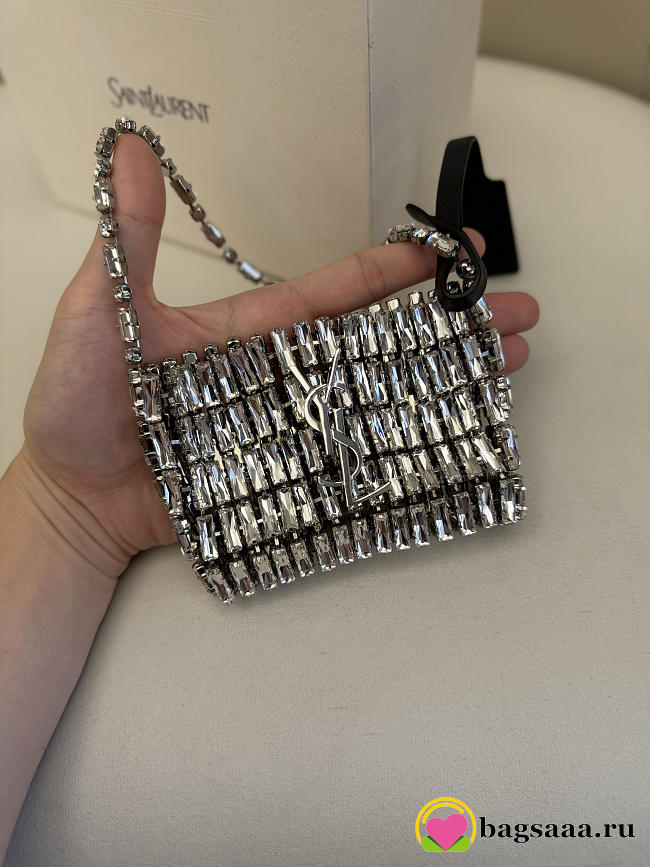 Bagsaaa YSL Micro EVENING bag in crystals 788380 mirror - 11.5cm - 1