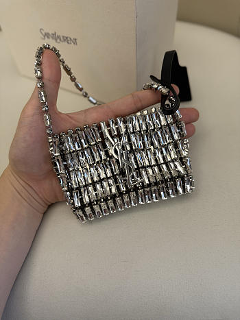 Bagsaaa YSL Micro EVENING bag in crystals 788380 mirror - 11.5cm