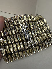 Bagsaaa YSL Micro EVENING bag in crystals 788380 green - 11.5cm - 3