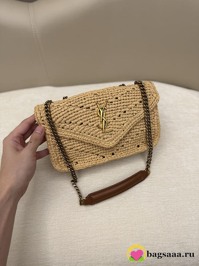 Bagsaaa YSL Loulou small in raffia 868579 - 24cm - 1