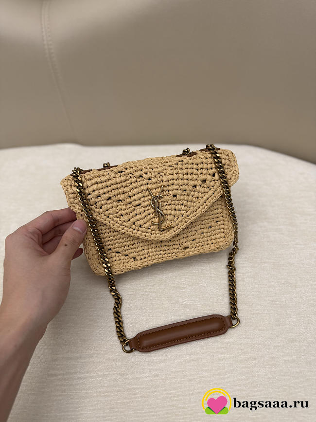 Bagsaaa YSL LOULOU MINI in raffia 868563 - 20cm - 1