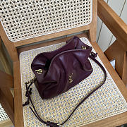 Bagsaaa YSL JAMIE shoulder pouch in lambskin 862712 Rouge Cabernet - 26cm - 4