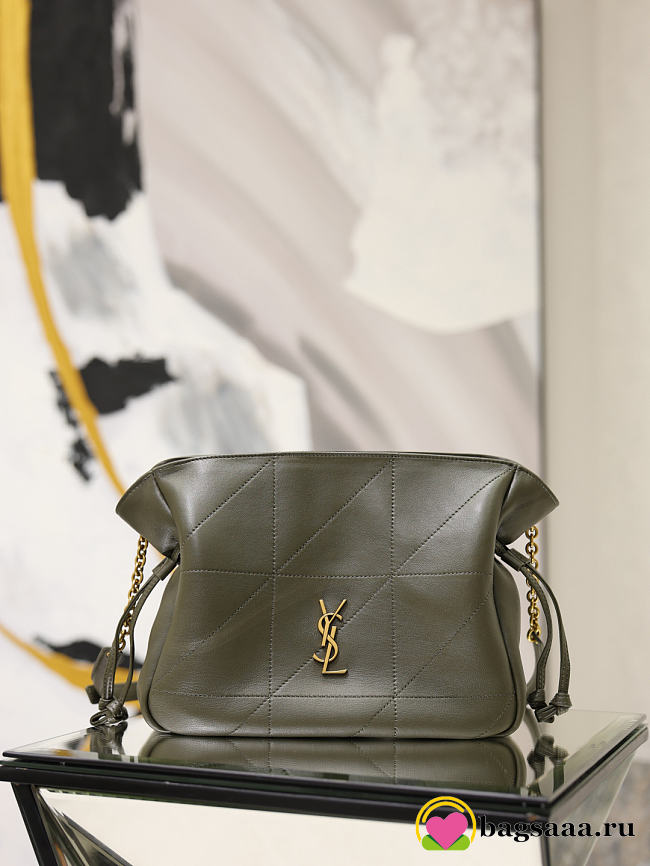 Bagsaaa YSL JAMIE shoulder pouch in lambskin 862712 light musk - 26cm - 1