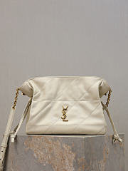Bagsaaa YSL JAMIE shoulder pouch in lambskin 862712 white - 26cm - 1
