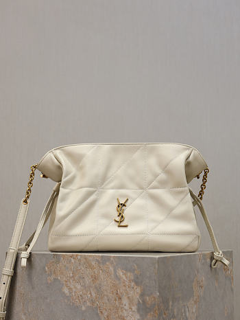 Bagsaaa YSL JAMIE shoulder pouch in lambskin 862712 white - 26cm