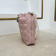 Bagsaaa Dior Adiorable Mini Bucket Bag Two-Tone Soupir Pink and Latte Cannage Lambskin - 22 cm - 4