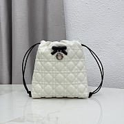 Bagsaaa Dior Adiorable Mini Bucket Bag Two-Tone Latte and Black Cannage Lambskin - 22 cm - 4