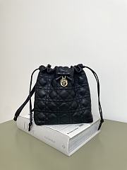 Bagsaaa Dior Adiorable Mini Bucket Bag Black Cannage Lambskin - 22cm - 1