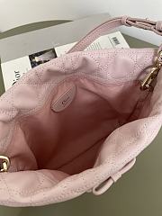 Bagsaaa Dior Adiorable Mini Bucket Bag Pink Cannage Lambskin - 22cm - 3