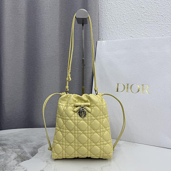 Bagsaaa Dior Adiorable Mini Bucket Bag Mimosa Cannage Lambskin - 22cm