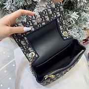 Bagsaaa Dior Promenade Mini Bag with Chain Blue Dior Oblique - 19cm - 2