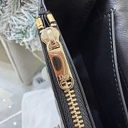 Bagsaaa Dior Mini Bag with Chain Black Macrocannage Lambskin - 19cm - 4
