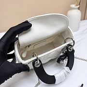 Bagsaaa Mini Lady Dior Bag with Chain Two-Tone Latte and Black - 17cm - 3