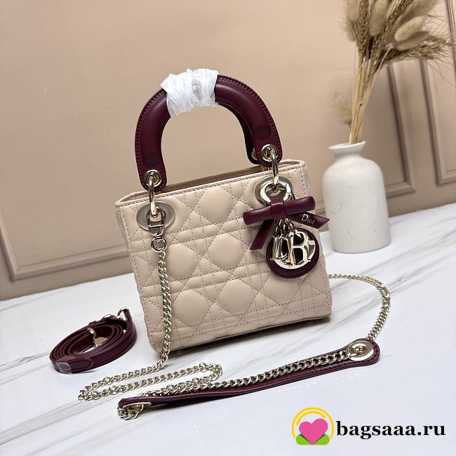 Bagsaaa Lady Dior Mini Bag rouge Hermitage - 17cm - 1