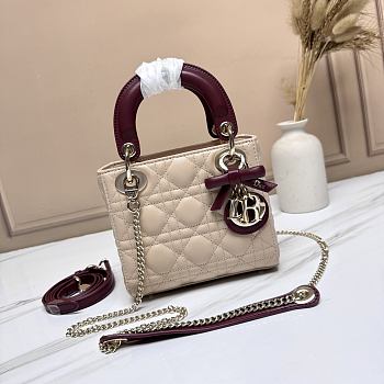Bagsaaa Lady Dior Mini Bag rouge Hermitage - 17cm