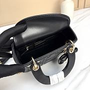 Bagsaa Mini Lady Dior Bag with Chain Black Cannage Lambskin - 17cm - 4