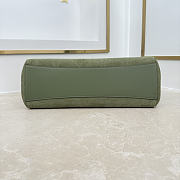 Bagsaaa Medium Dior Promenade Shopping Bag Khaki Flat Cannage Suede Calfskin - 37cm - 3