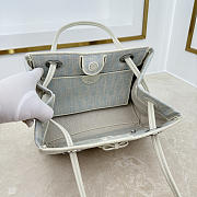 Bagsaaa Small Dior Promenade Shopping Bag Céleste Blue Dior Oblique Washed Jacquard - 27cm - 3