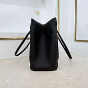 Bagsaaa Medium Dior Promenade Shopping Bag Black Flat Cannage Calfskin - 37cm - 4