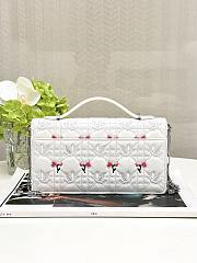 Bagsaaa Dioramour My Dior Mini Bag White Cannage Lambskin Embroidered - 21cm - 4