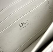 Bagsaaa Dioramour My Dior Mini Bag White Cannage Lambskin Embroidered - 21cm - 3