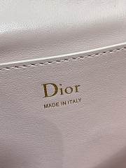Bagsaaa Dior Mini Bag with Chain Soupir Pink Macrocannage Lambskin - 19cm - 3