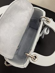 Bagsaaa Mini Lady Dior Bag with Chain Ice Blue Cannage Lambskin - 17cm - 2