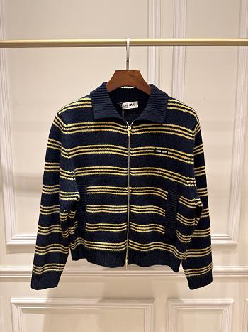 Bagsaaa Miu Miu Wool and cashmere cardigan Navy