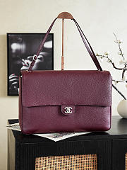 Bagsaaa Chanel Maxi Flap bag AS6233 Grained Burgundy - 38.5cm - 1