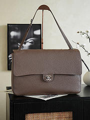 Bagsaaa Chanel Maxi Flap bag AS6233 Grained Dark Beige - 38.5cm - 1