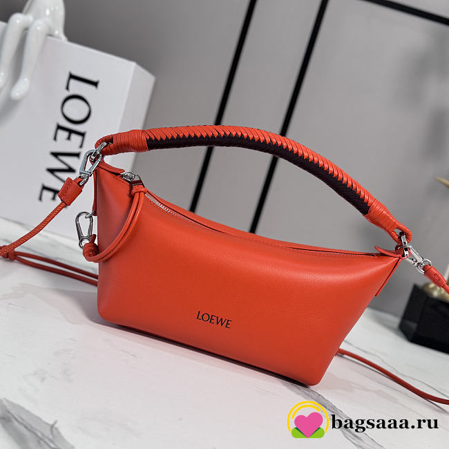 Bagsaaa Loewe Cala mini bag in mellow nappa lambskin red orange - 26cm - 1