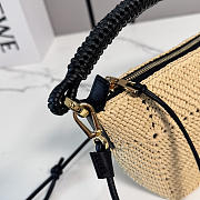 Bagsaaa Cala mini bag in classic calfskin and raffia - 26cm - 3