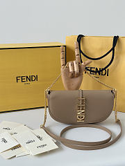 Bagsaaa Fendi Fendigraphy Wallet on Chain in beige - 20cm - 1