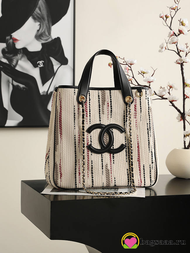 Bagsaaa Chanel Small Tote AS6200 Black & Beige - 36cm - 1