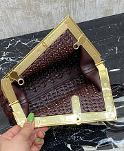 Bagsaaa Fendi First Woven In dark brown - 26*9.5*18cm - 2